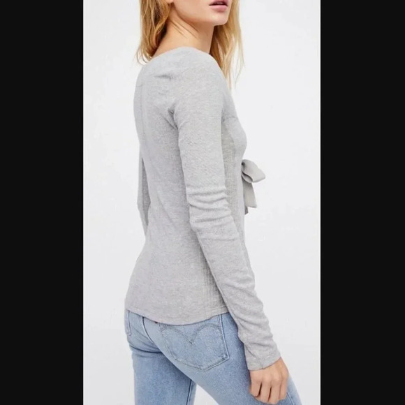 Free People Looking Back Lace-Up Top - Picture 2 of 7